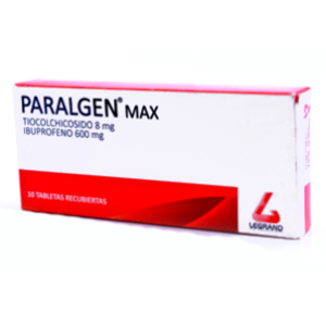 Paralgen Max 8 Mg / 600 Mg Caja X 10 Tabletas - Paralgen