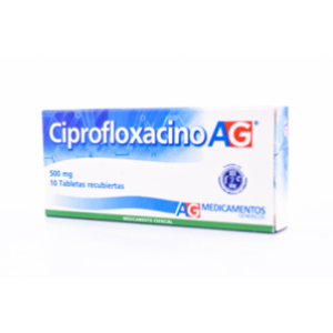 Ciprofloxacina A-g 500 Mg X 10 Tabletas - Ciprofloxa  Ag