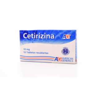 Cetirizina Ag 10 Mg Caja X 10 Tabletas - Ag