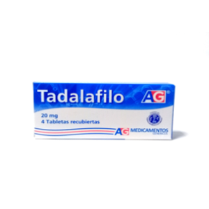 Tadalafilo 20 Mg A G Caja X 4 Tabletas Recubiertas - Ag