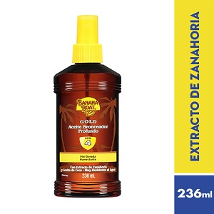 Bronceador Banana Boat Gold Fps 4 Aceite Spray X 236 Ml  - Banana Boat