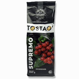 Tostao Supremo Cafe Tostado Y Molido Bolsa X 220 Gr - Sin Asignar