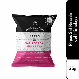 Papas Monte Rojo Nat Con Sal Rosada Del Himalaya  X 25 Gr - Monte  Rojo