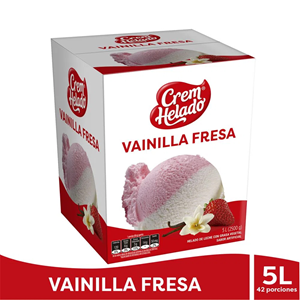 Helado Crem Helado Vainilla Fresa Caja X 5 Litros - #n/d