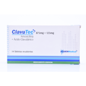 Clavutec 875 Mg /125 Mg Caja X 14 Tabletas Recubiertas - Clavutec