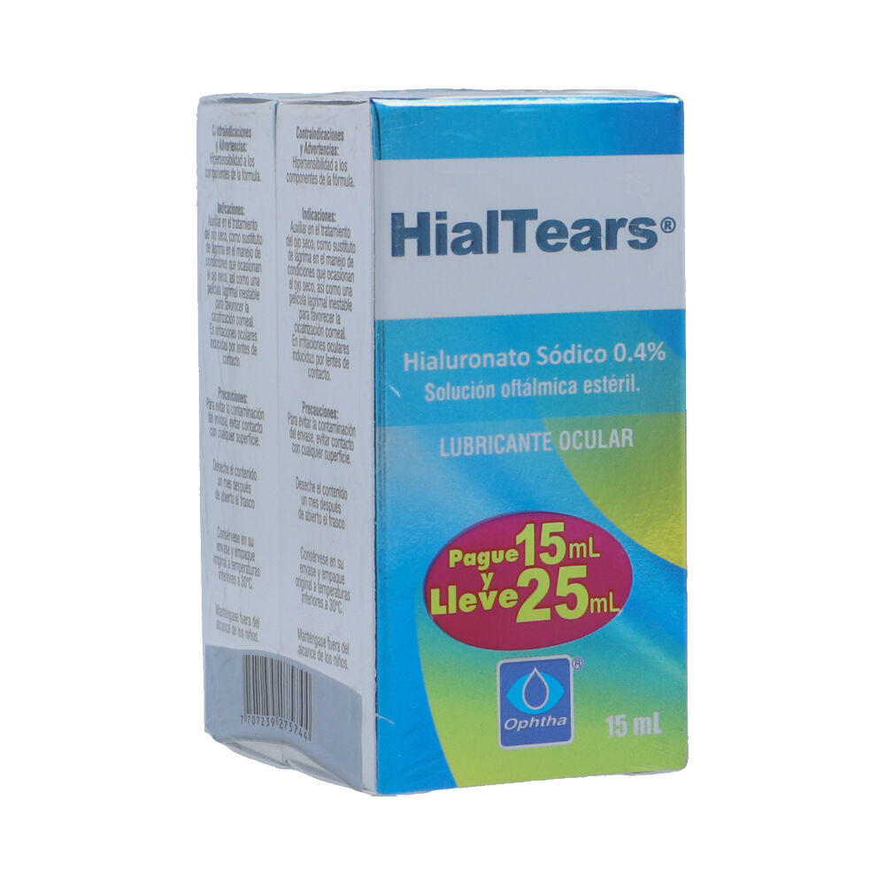 Hialtears 0.4% Solución Oftálmica Pague 15 Ml Lleve 25 Ml - Hialtears